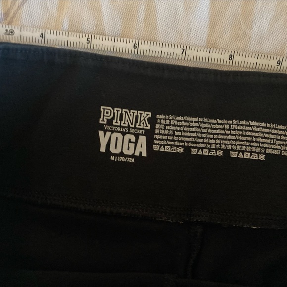RARE VS PINK Iridescent to Silver Sequins Bling Yoga Leggings Medium - Picture 12 of 14